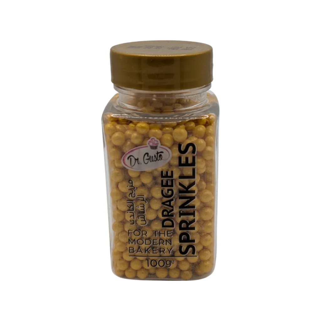 Gold Sugar Sprinkles 4mm 100g