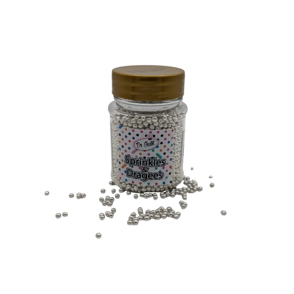 Metallic Silver Sugar Sprinkles No.0 50g