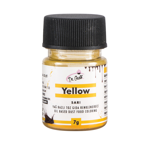 Dr.Gusto Yellow Oil Based Dust Food Colour - 7gms